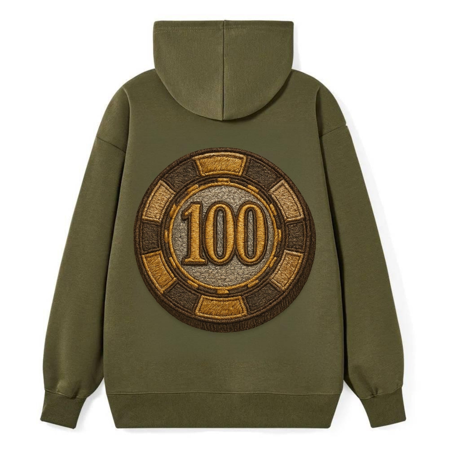 Poker Chip  - Classic Pullover Hoodie - ArmyGreen