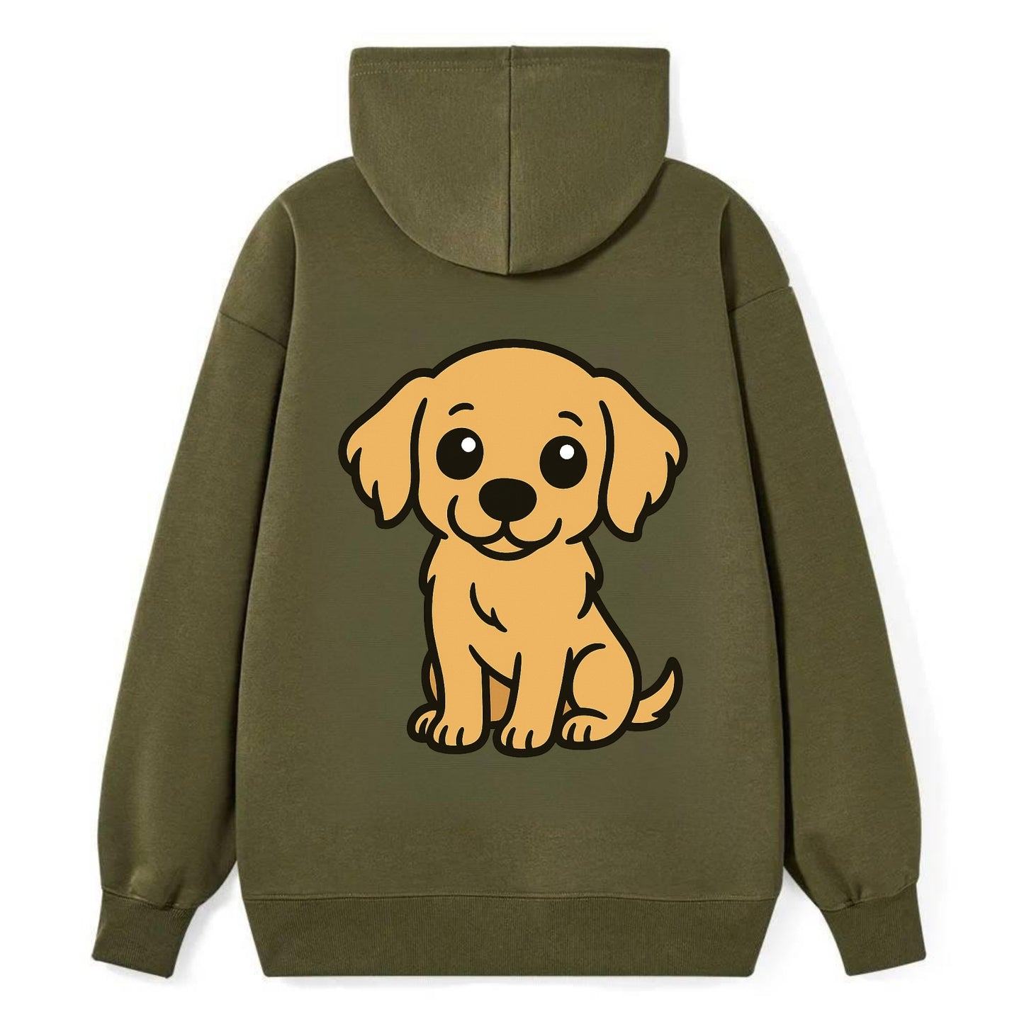 Golden Retriever - Head tilt curious pose - Classic Pullover Hoodie - ArmyGreen