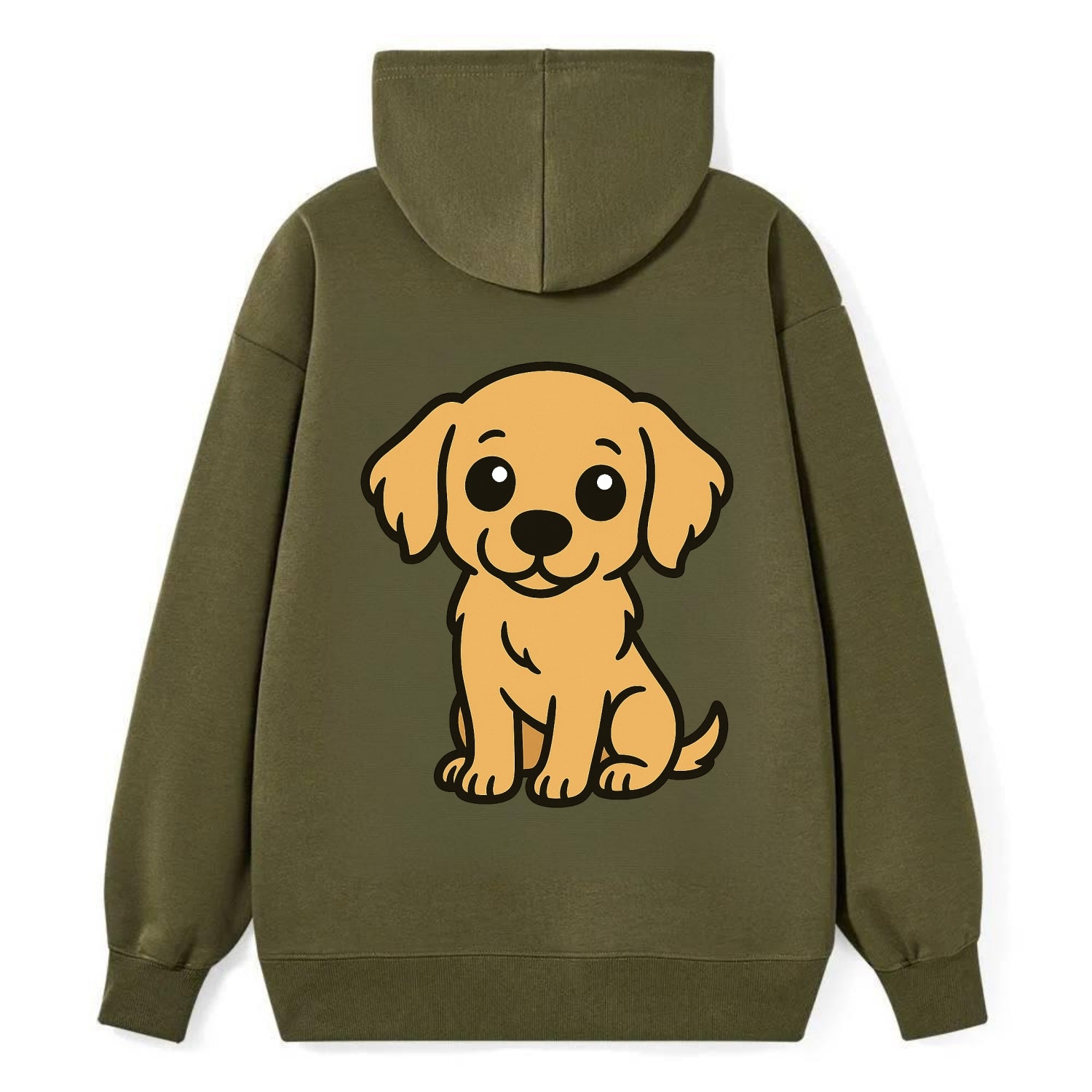 Golden Retriever - Head tilt curious pose - Classic Pullover Hoodie - ArmyGreen