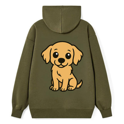 Golden Retriever - Head tilt curious pose - Classic Pullover Hoodie - ArmyGreen