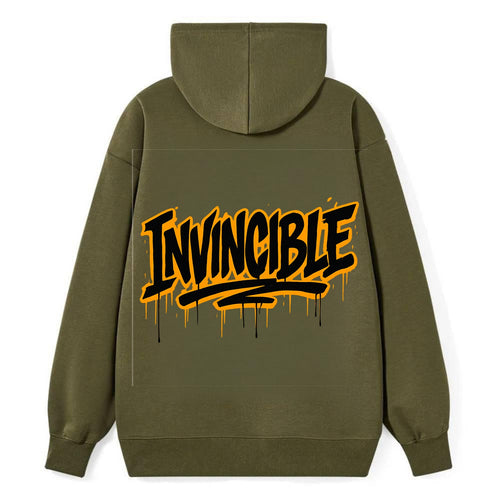 Bold typography design - INVINCIBLE - cannot be defeated, unconquerable - Classic Pullover Hoodie
