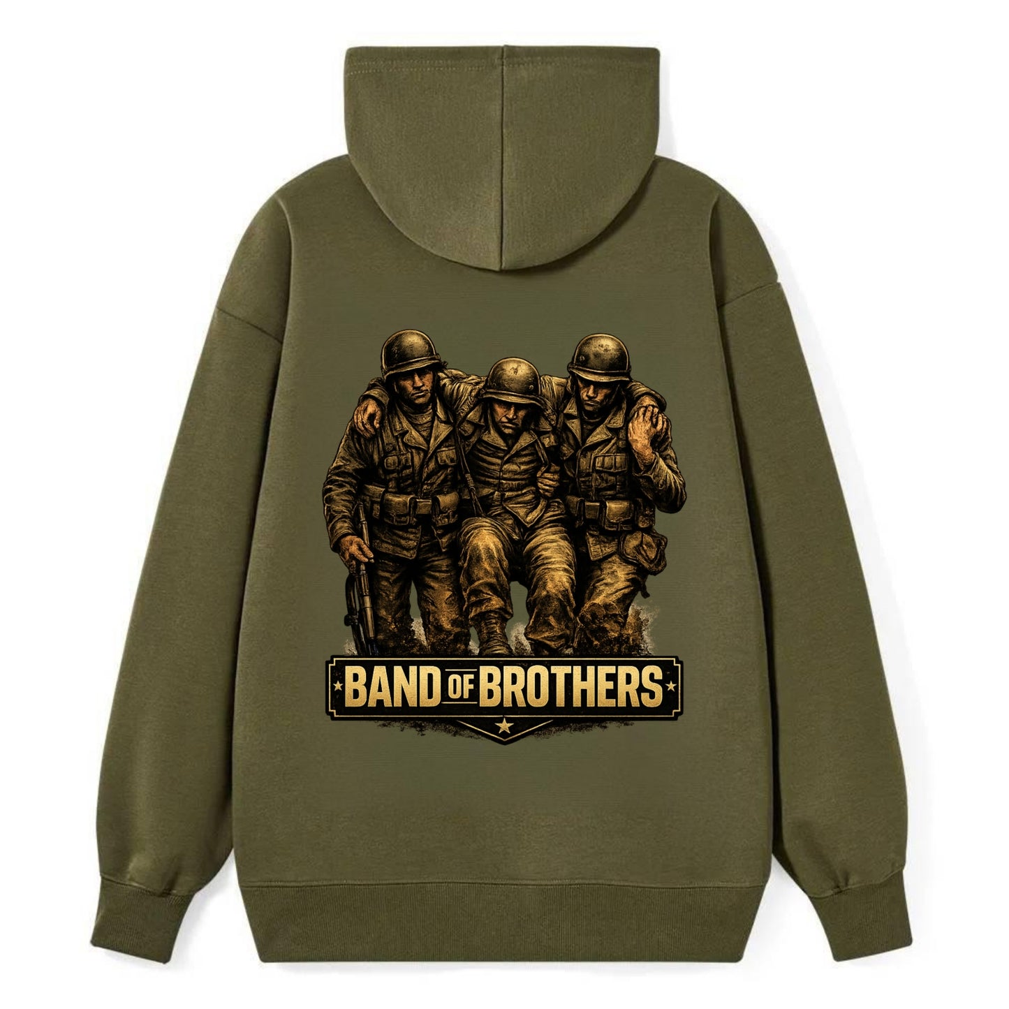 Band Of Brothers - Classic Pullover Hoodie - ArmyGreen