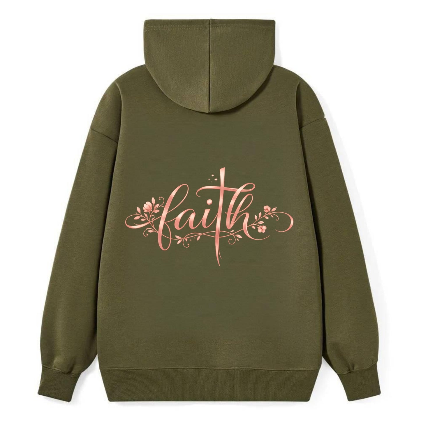 Faith - Classic Pullover Hoodie - ArmyGreen