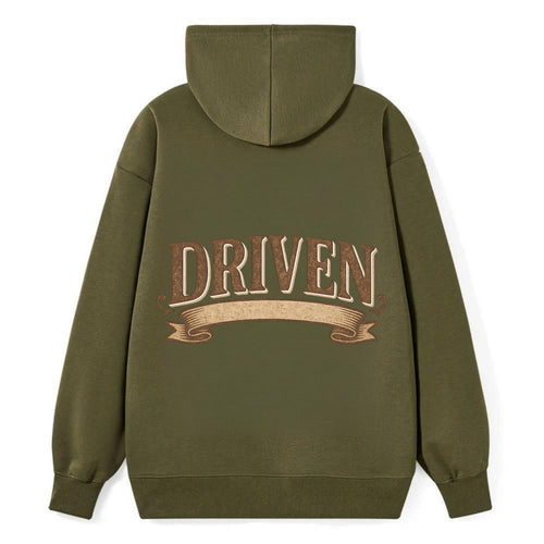 Bold typography design - DRIVEN - motivated, focused on goals - Classic Pullover Hoodie