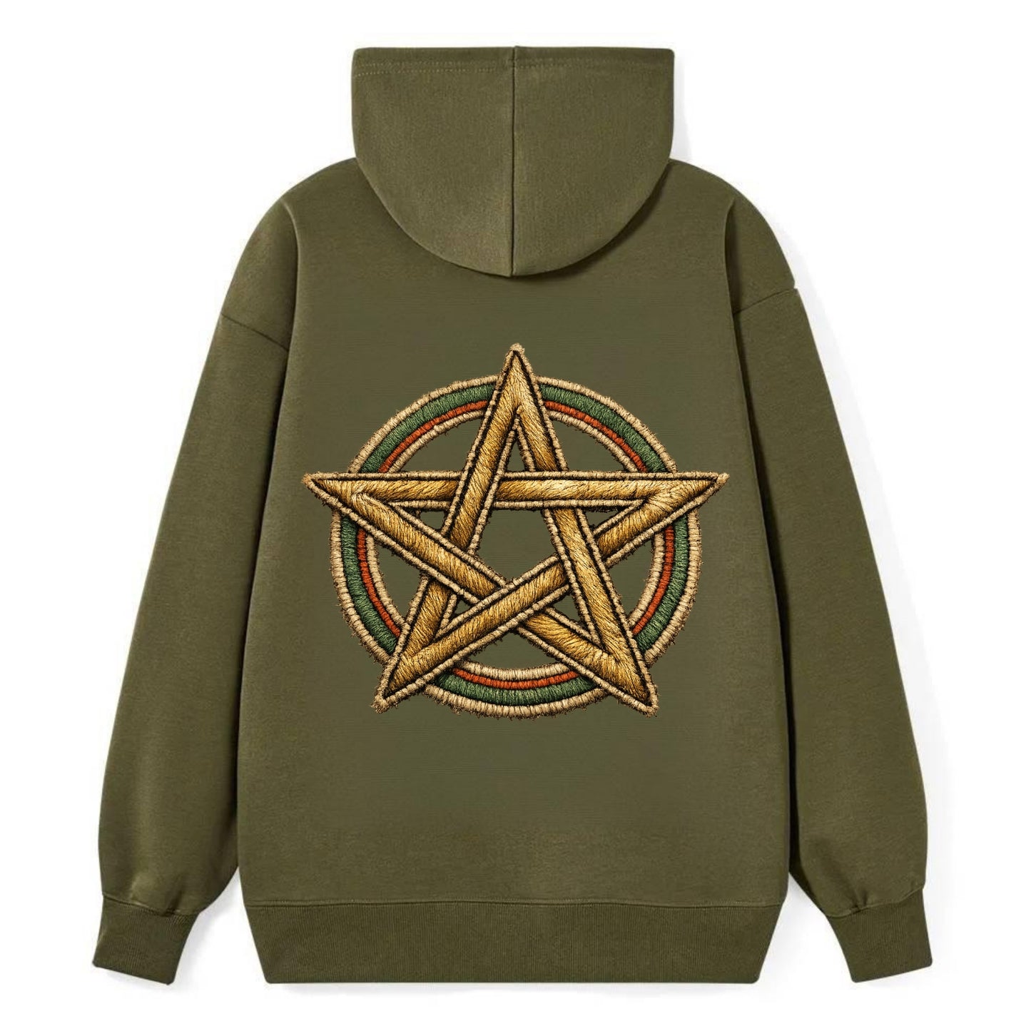 Pentacle Knot - Classic Pullover Hoodie - ArmyGreen