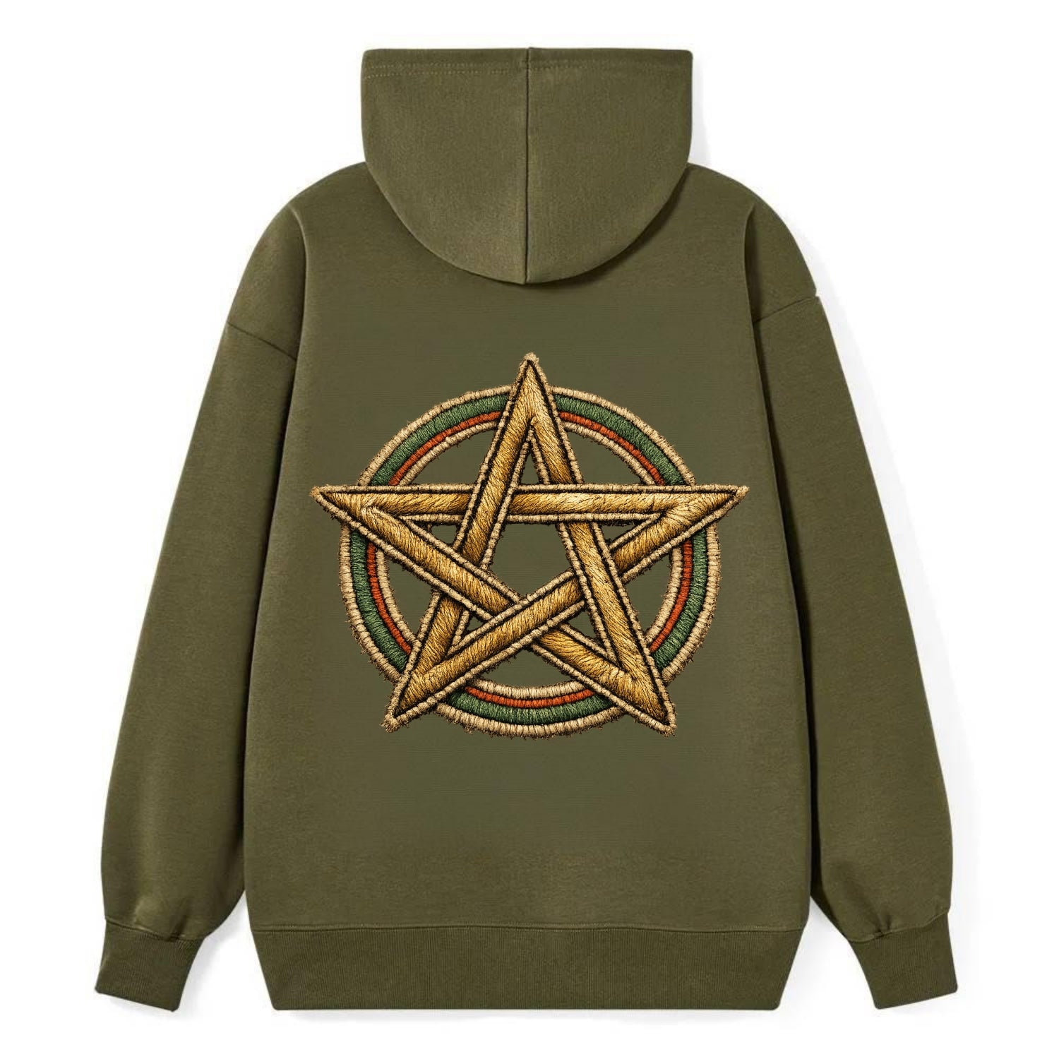 Pentacle Knot - Classic Pullover Hoodie - ArmyGreen