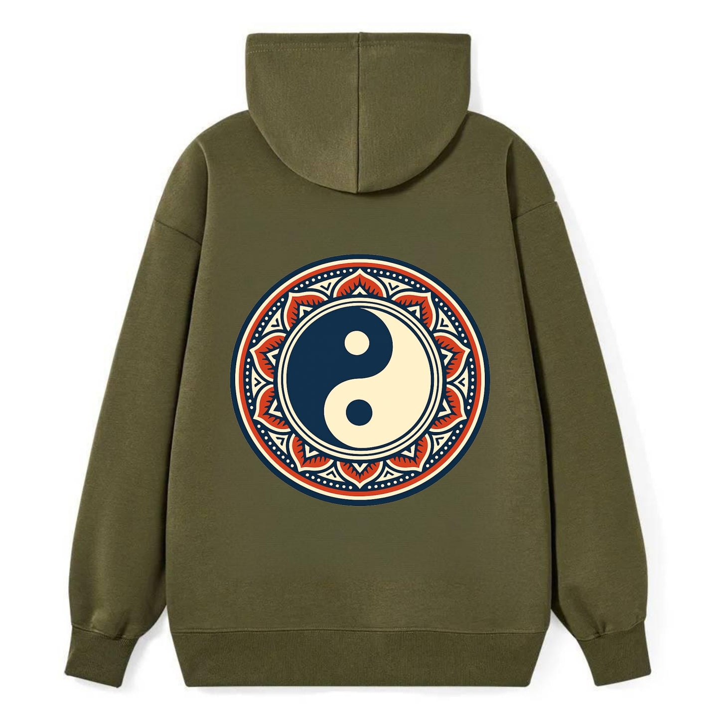 Harmony of Balance - Classic Pullover Hoodie - ArmyGreen