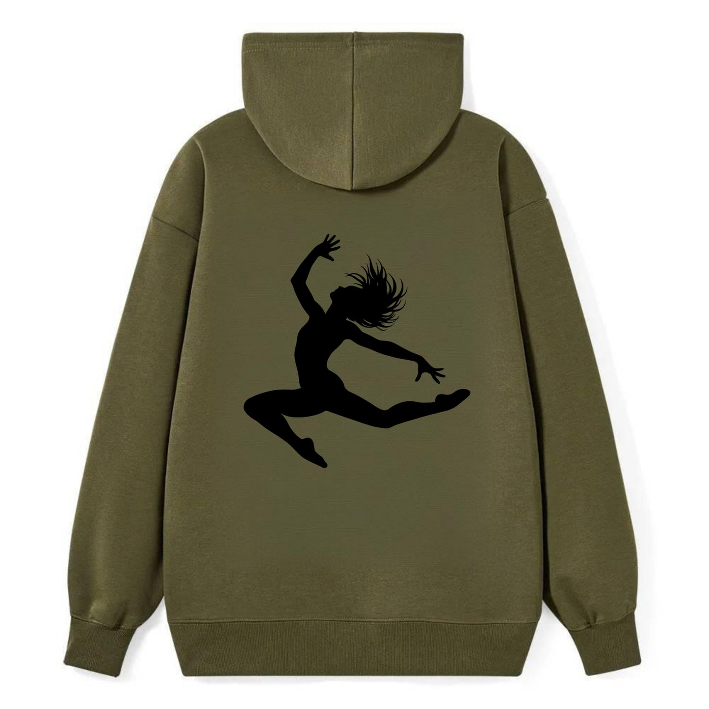 Contemporary dancer leap mid-air - Classic Pullover Hoodie - ArmyGreen