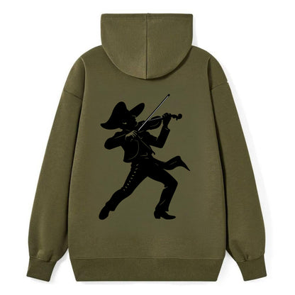 Mariachi violinist passionate performance - Classic Pullover Hoodie - ArmyGreen