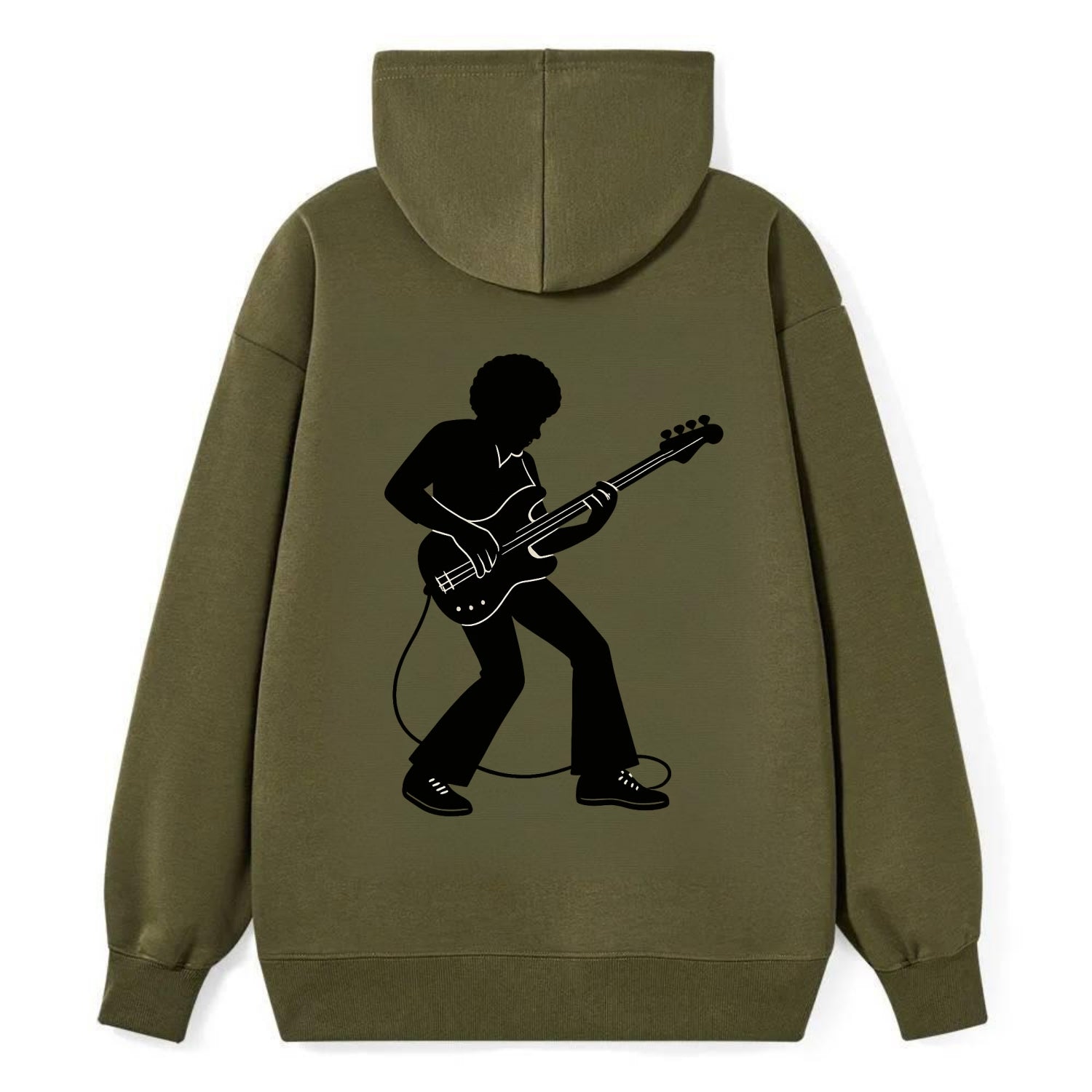 Bass guitarist slap technique - Classic Pullover Hoodie - ArmyGreen