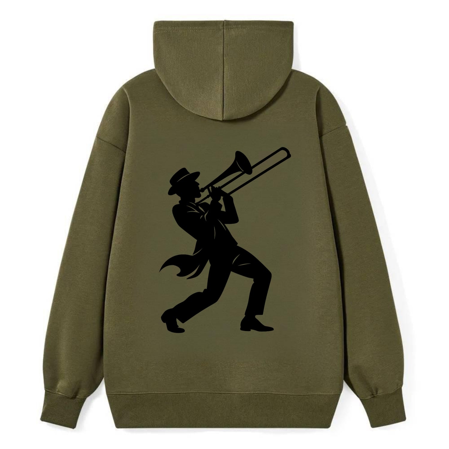 Trombone player jazz improvisation - Classic Pullover Hoodie - ArmyGreen