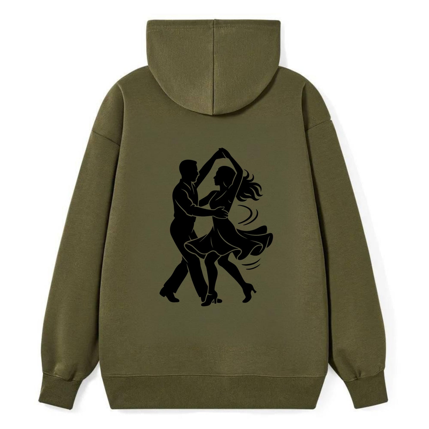 Salsa dancers spinning turn - Classic Pullover Hoodie - ArmyGreen