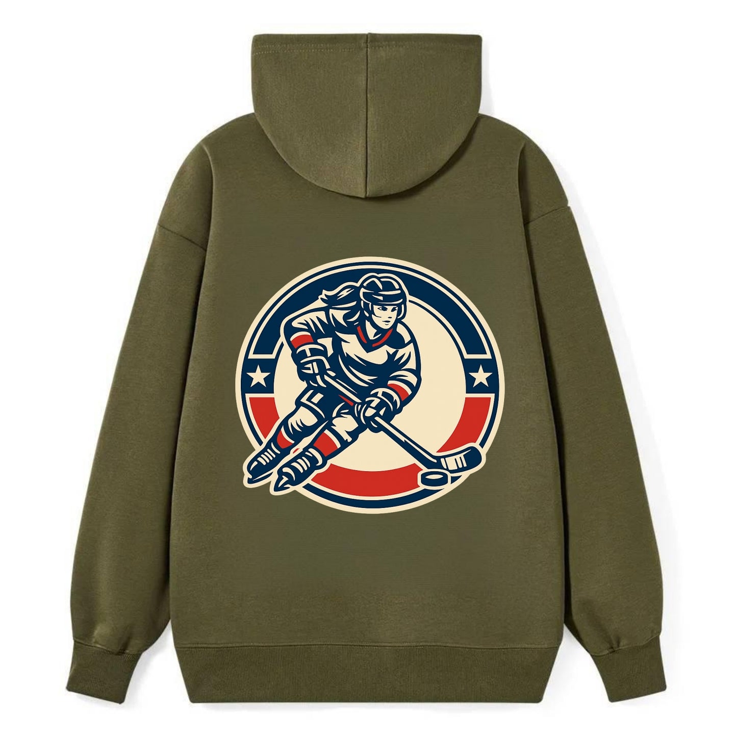 Fearless Ice Warrior - Classic Pullover Hoodie - ArmyGreen