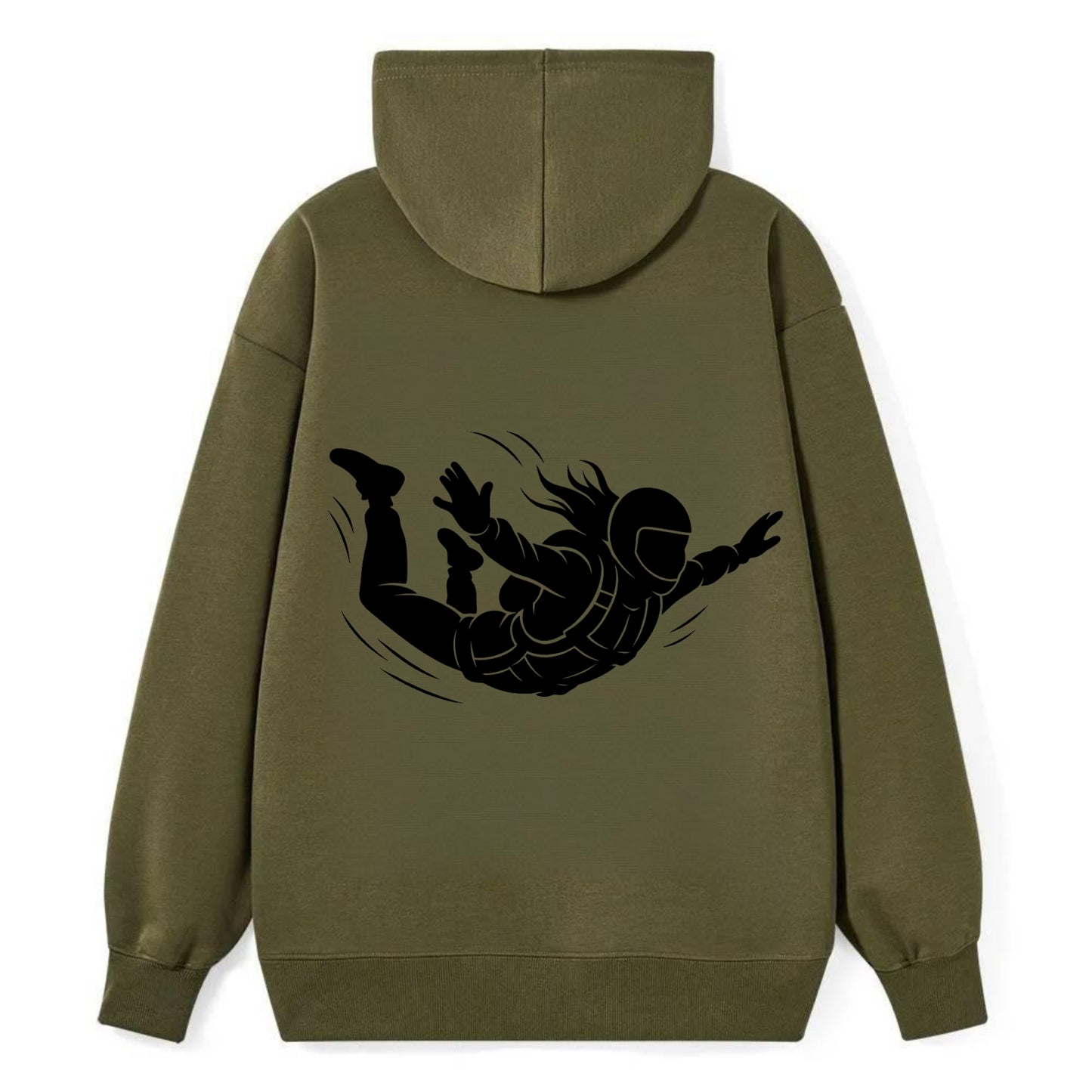 Skydiver free-fall position - Classic Pullover Hoodie - ArmyGreen