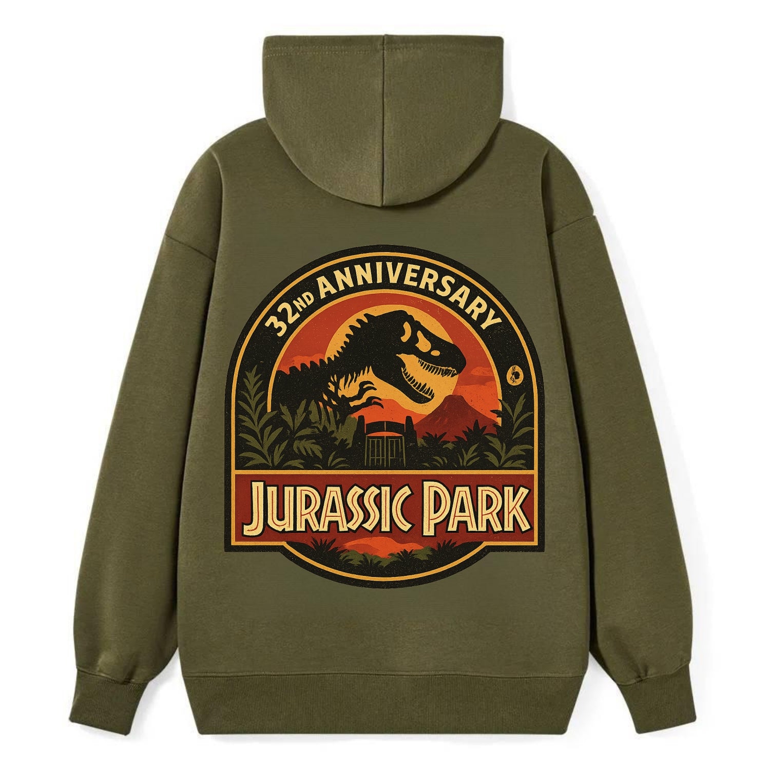 Jurassic Park 32nd Anniversary - Classic Pullover Hoodie - ArmyGreen