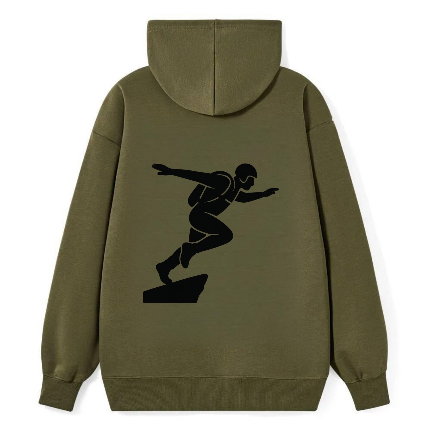 Base jumper launching off - Classic Pullover Hoodie - ArmyGreen