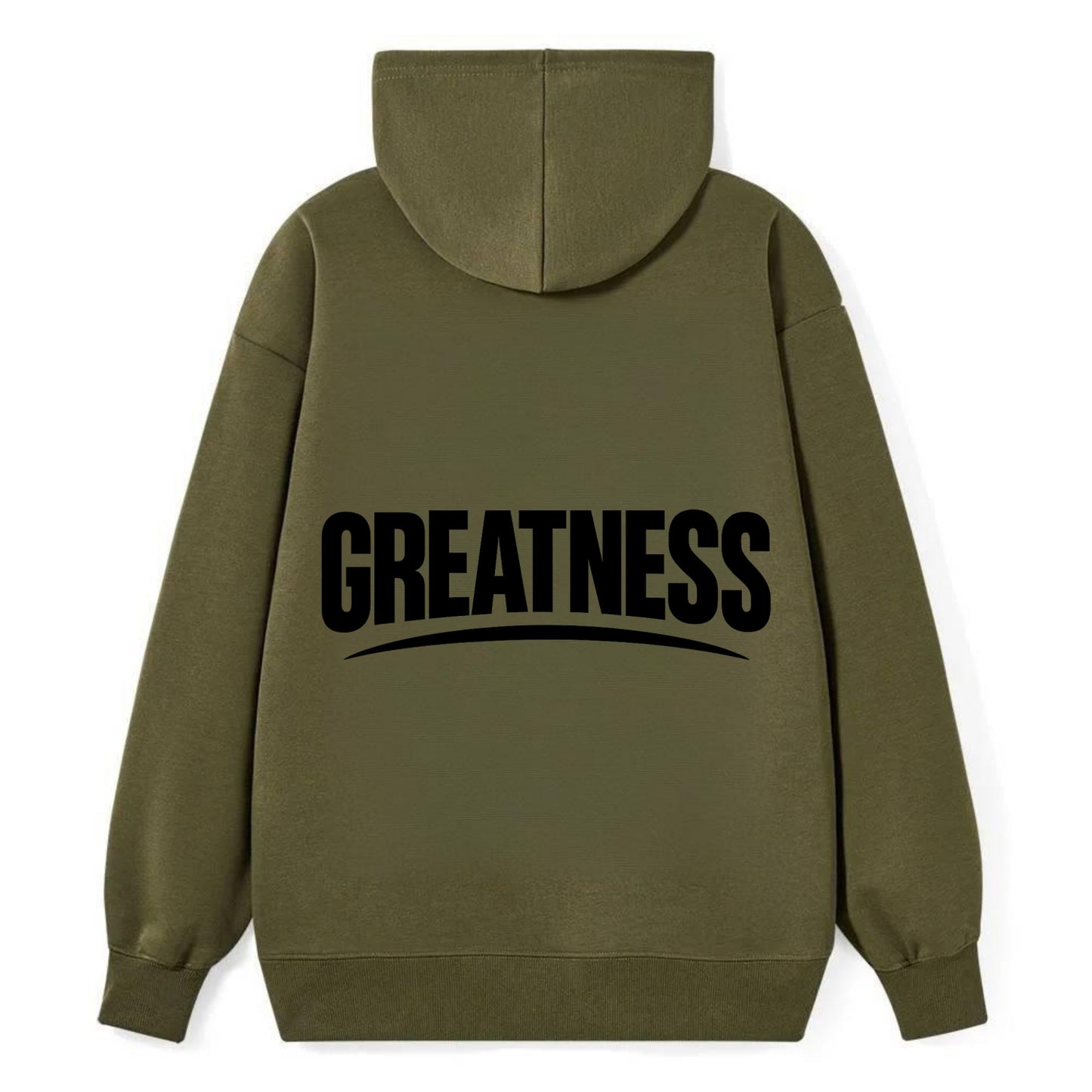 Bold typography design - "GREATNESS" - achieving excellence, reaching - Classic Pullover Hoodie - ArmyGreen