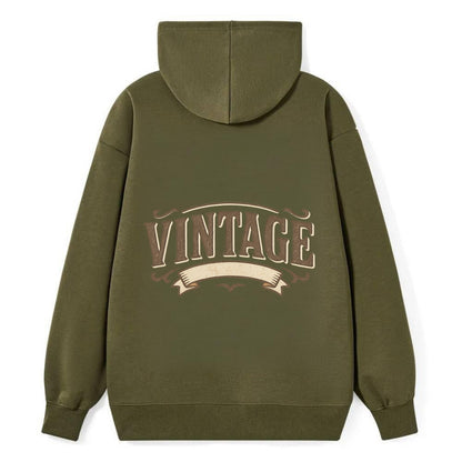 Bold typography design - "CENTERED" - aligned, focused, balanced within - Classic Pullover Hoodie - ArmyGreen