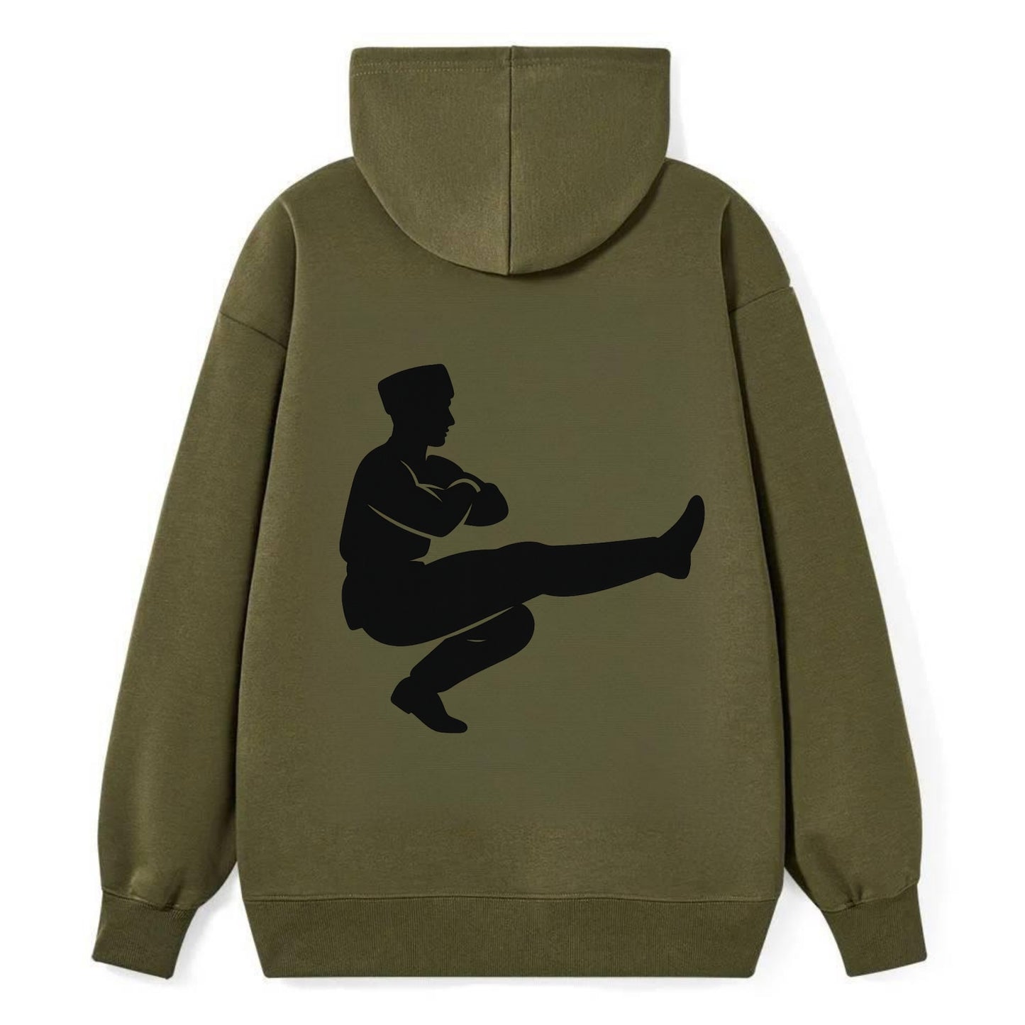 Russian Cossack dancer squat kick - Classic Pullover Hoodie - ArmyGreen