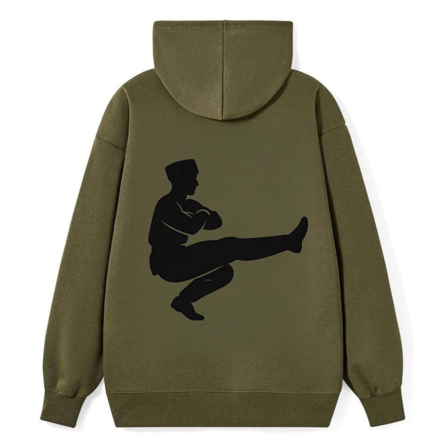 Russian Cossack dancer squat kick - Classic Pullover Hoodie - ArmyGreen