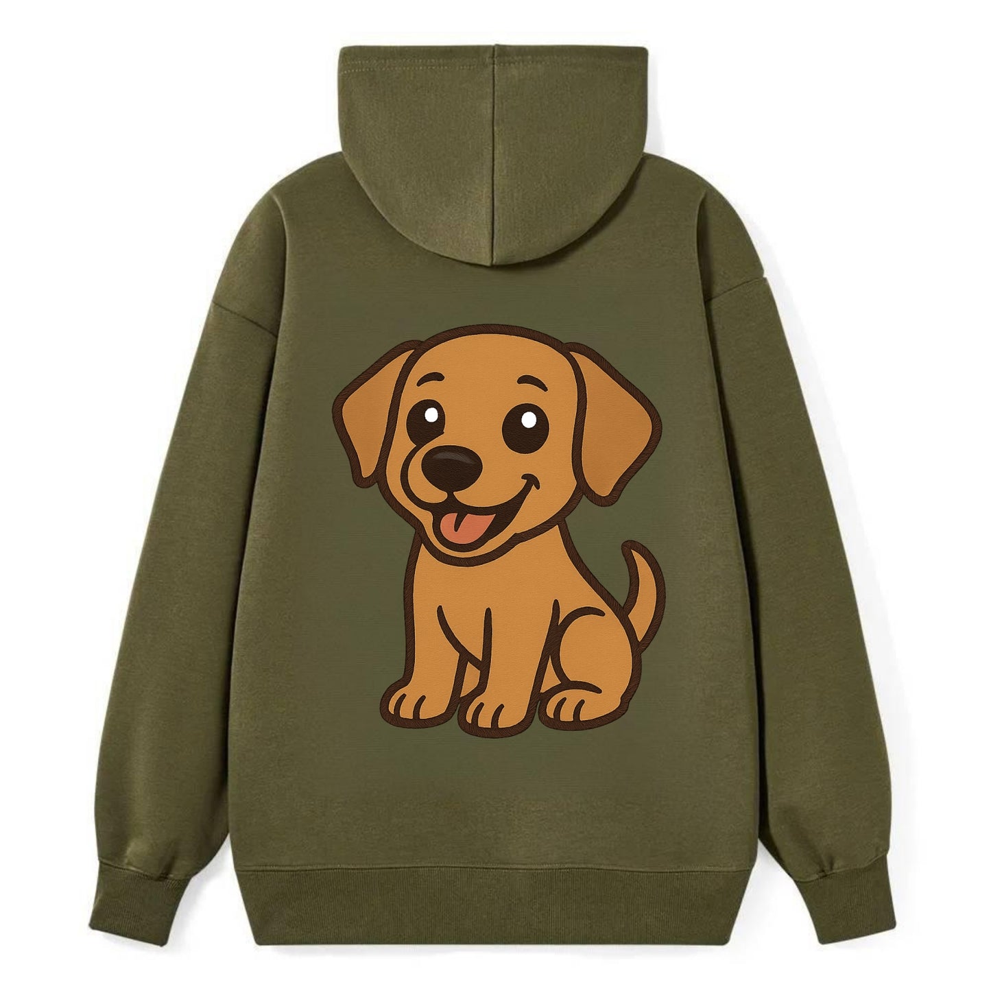 Labrador - Happy panting expression - Classic Pullover Hoodie - ArmyGreen
