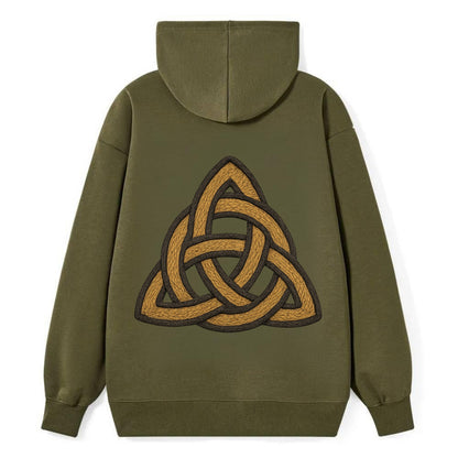 Trinity Knot  - Classic Pullover Hoodie - ArmyGreen