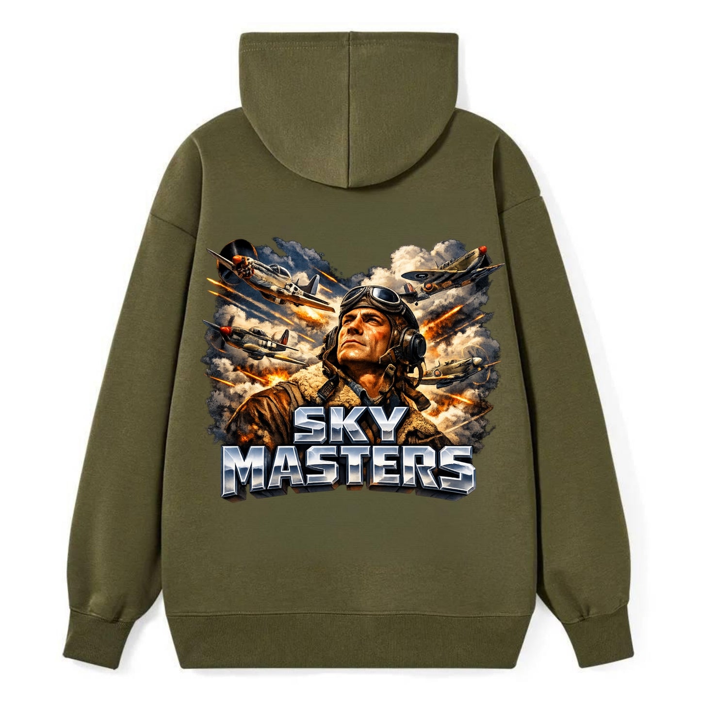 Sky Masters - Classic Pullover Hoodie - ArmyGreen