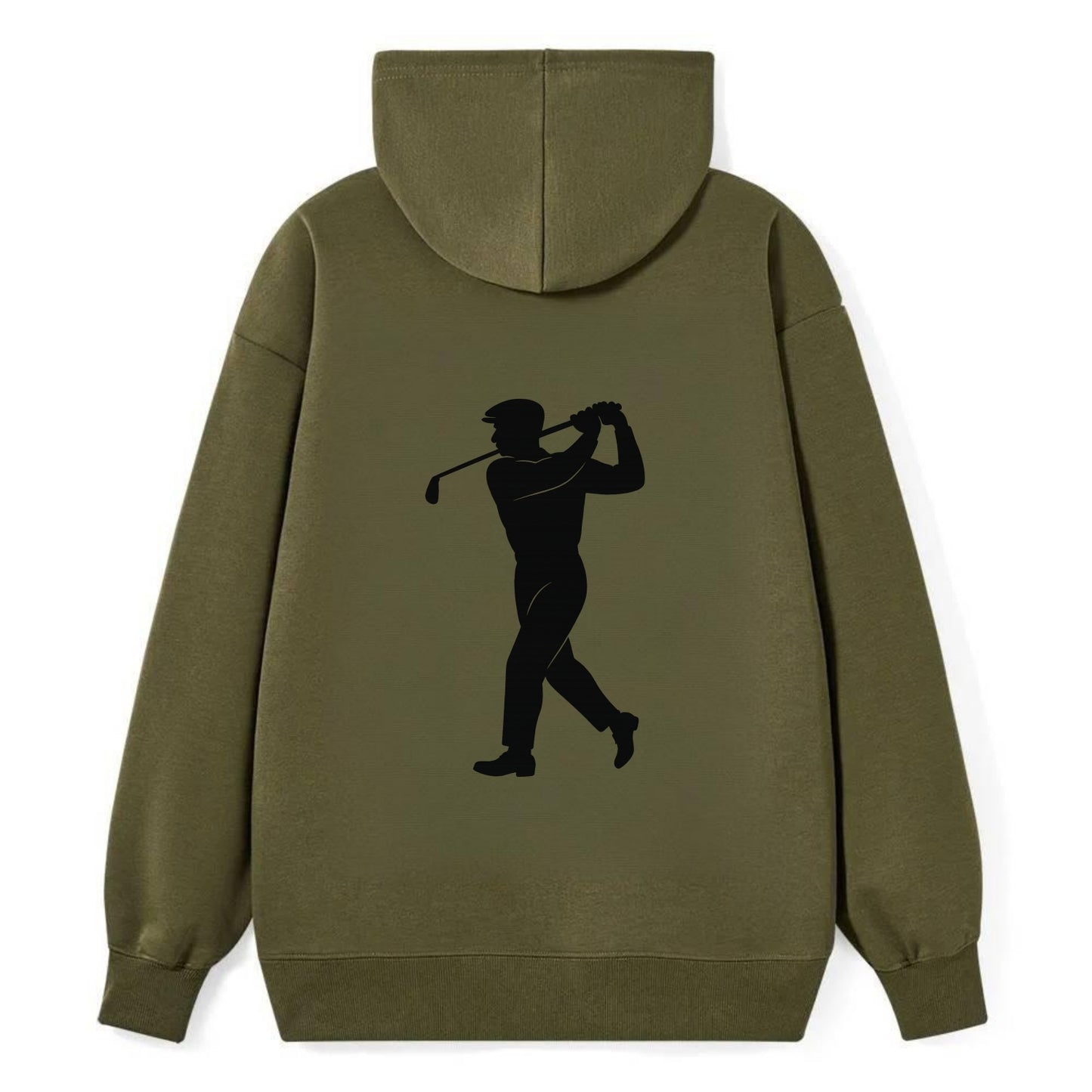 Golfer perfect swing follow-through - Classic Pullover Hoodie - ArmyGreen