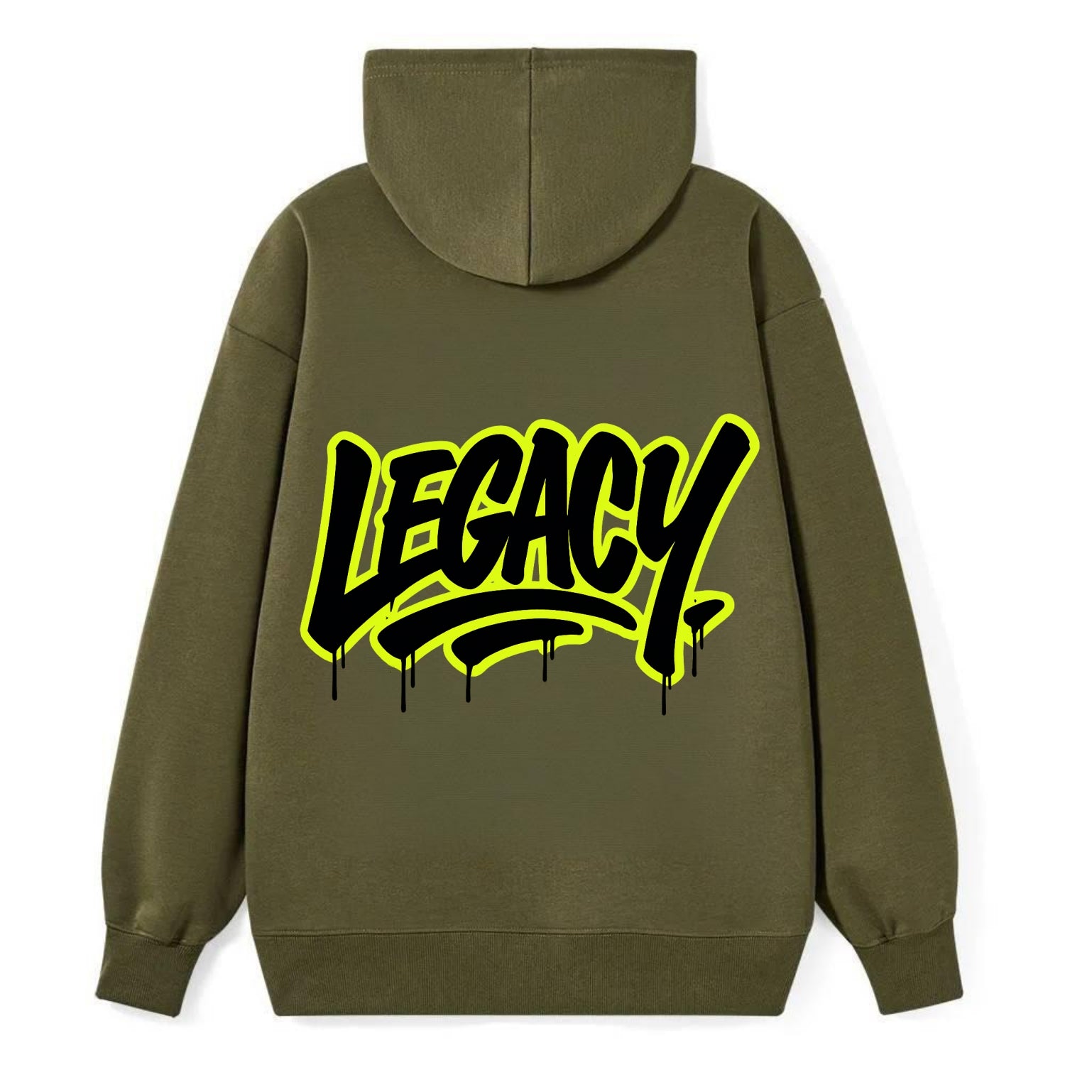 Bold typography design - "LEGACY" - what you leave behind, lasting impact - Classic Pullover Hoodie - ArmyGreen