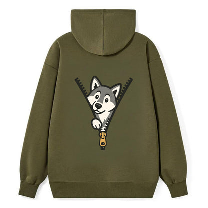 Alaskan Malamute - Classic Pullover Hoodie - ArmyGreen
