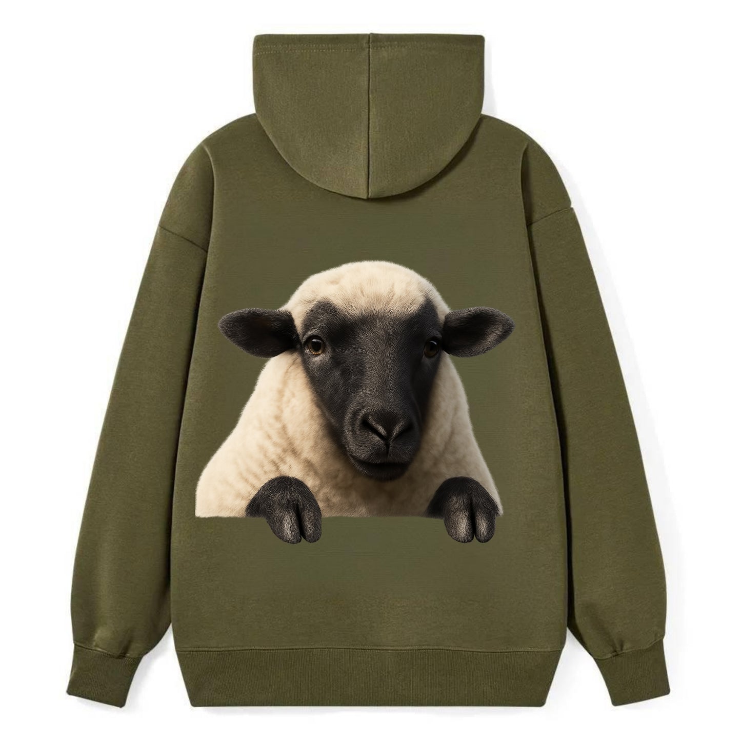 Sheep  - Classic Pullover Hoodie - ArmyGreen