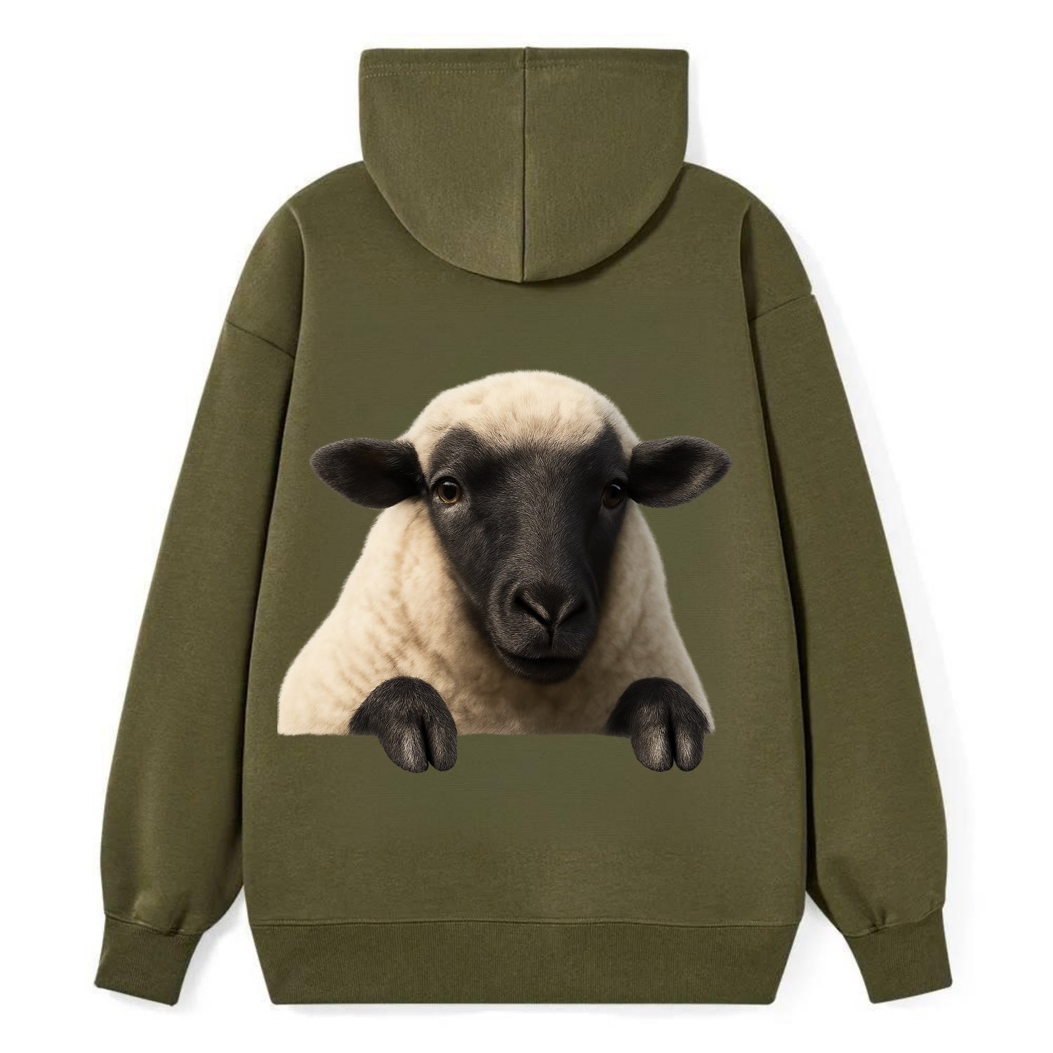 Sheep  - Classic Pullover Hoodie - ArmyGreen