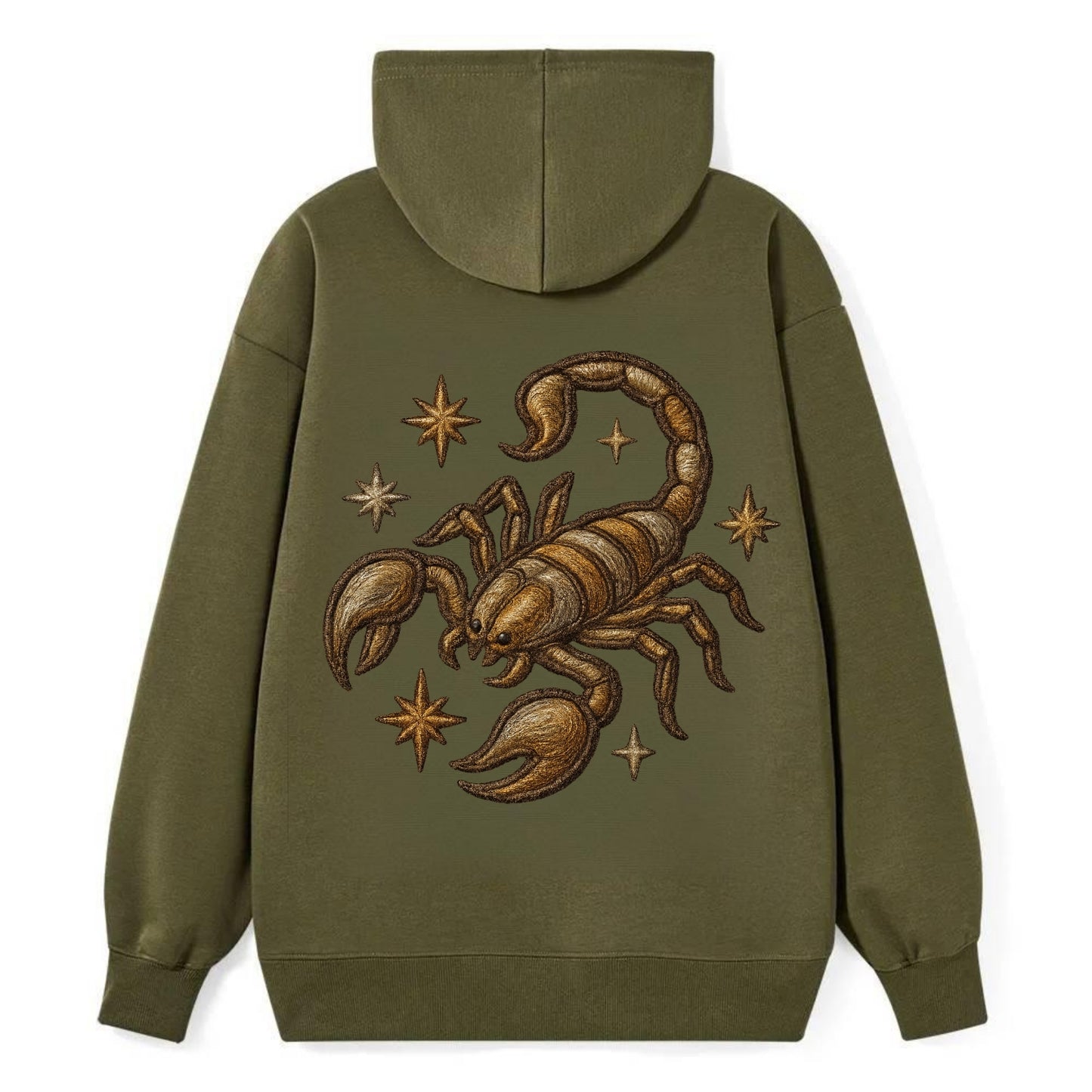 Scorpio Scorpion  - Classic Pullover Hoodie - ArmyGreen