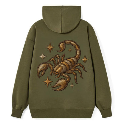 Scorpio Scorpion  - Classic Pullover Hoodie - ArmyGreen