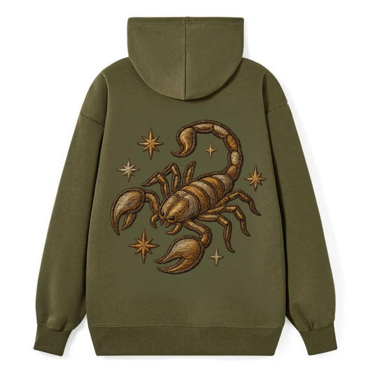 Scorpio Scorpion  - Classic Pullover Hoodie - ArmyGreen