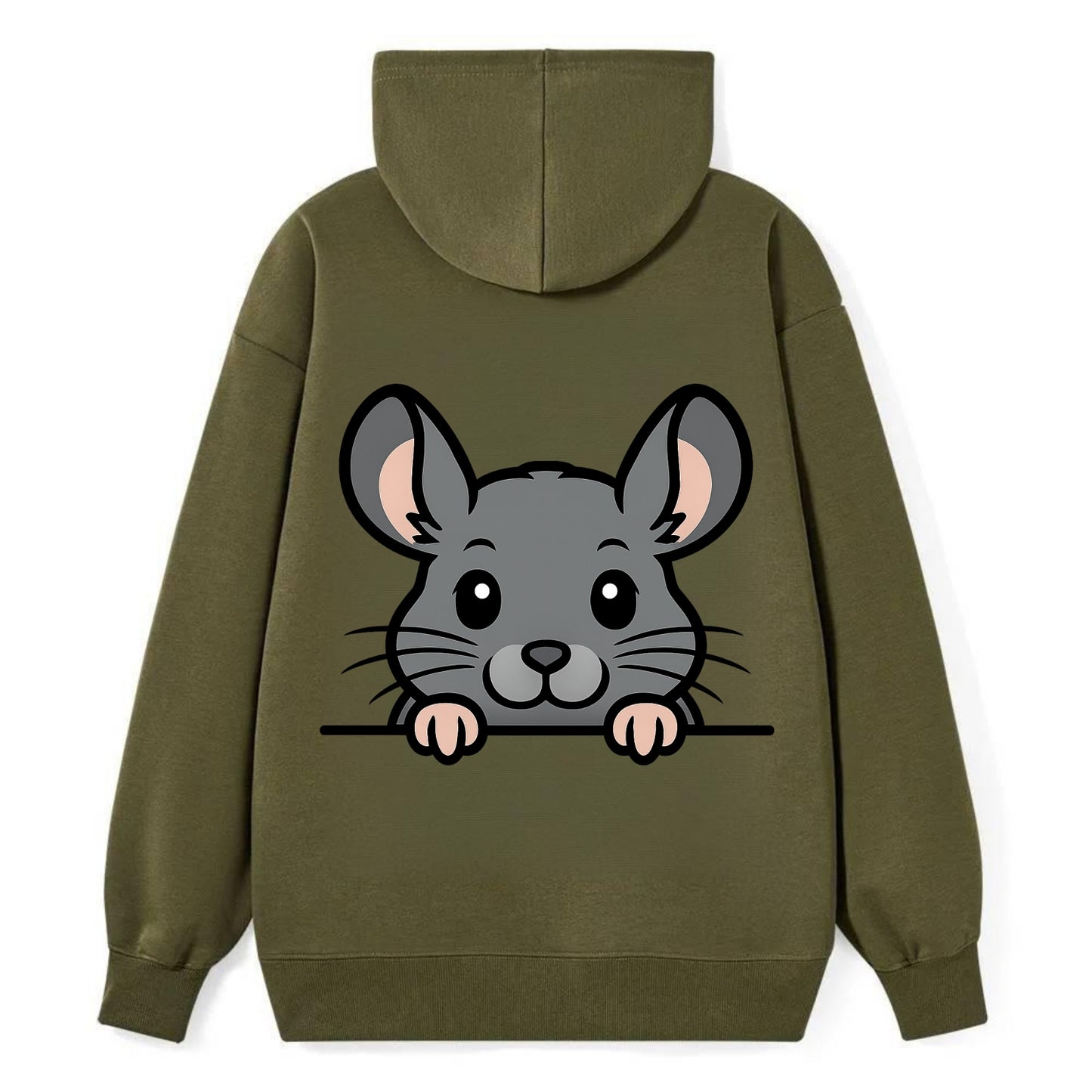 Chinchilla  - Classic Pullover Hoodie - ArmyGreen