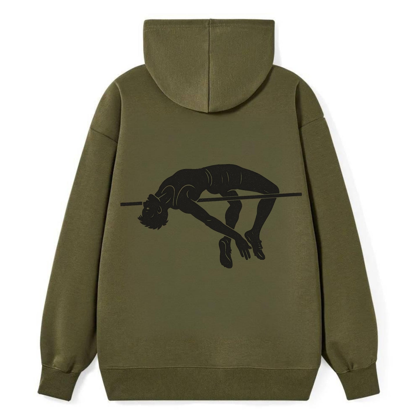 High jumper arching over bar - Classic Pullover Hoodie - ArmyGreen