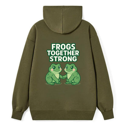 Frogs Together Strong 2 - Classic Pullover Hoodie - ArmyGreen