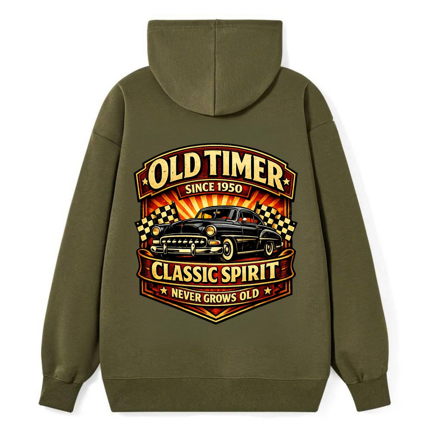 Old Timer Classic Spirit - Classic Pullover Hoodie - ArmyGreen