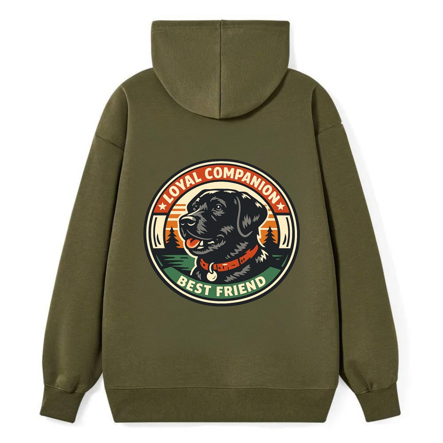 Noble Companion Emblem - Classic Pullover Hoodie - ArmyGreen