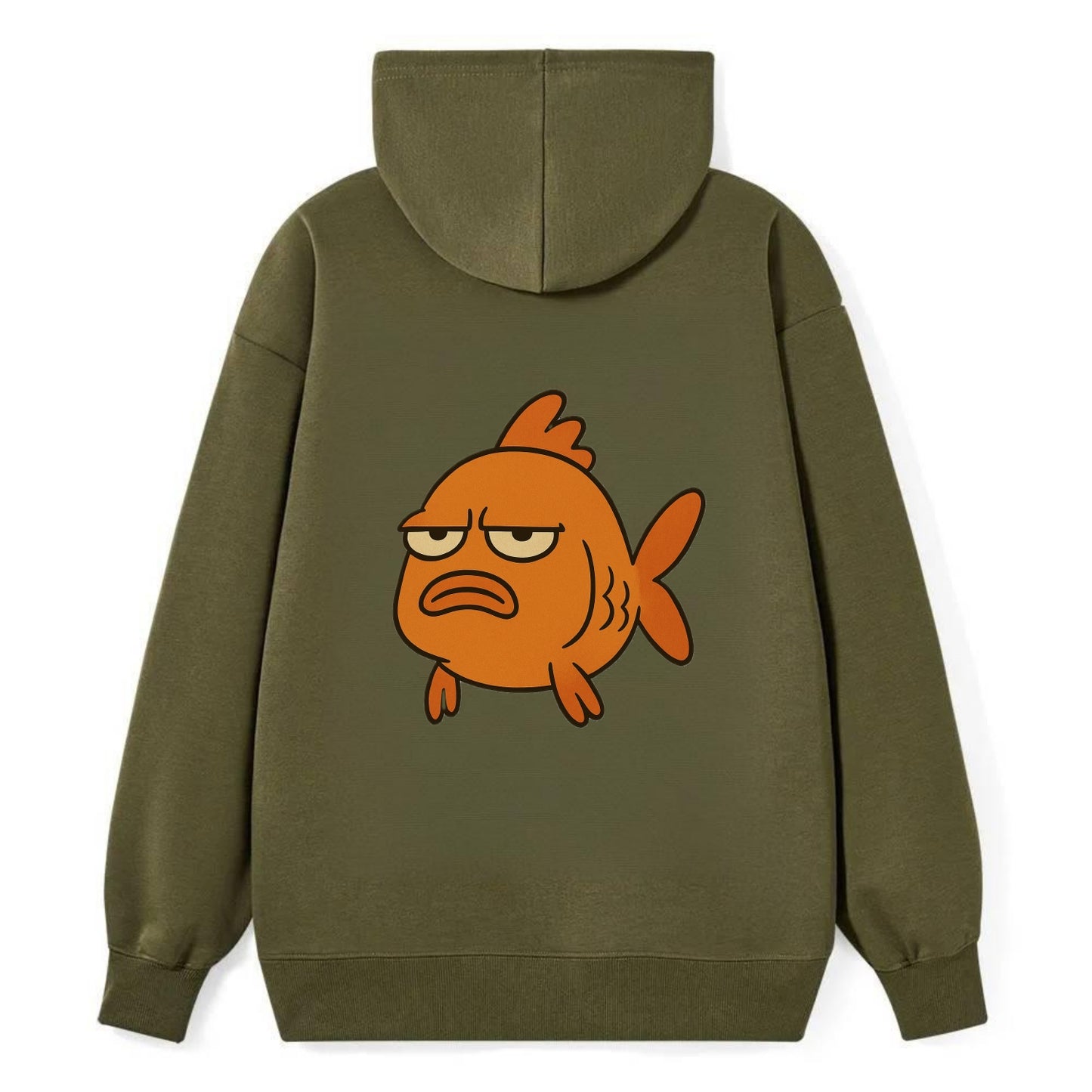 The Goldfish Judging Silently - Classic Pullover Hoodie - ArmyGreen