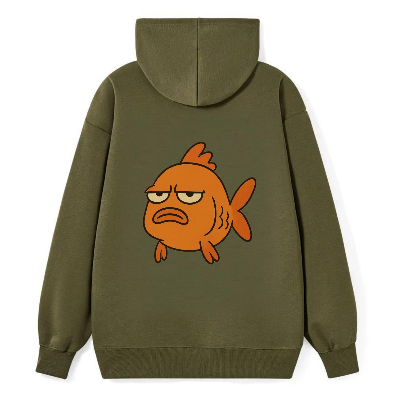 The Goldfish Judging Silently - Classic Pullover Hoodie - ArmyGreen