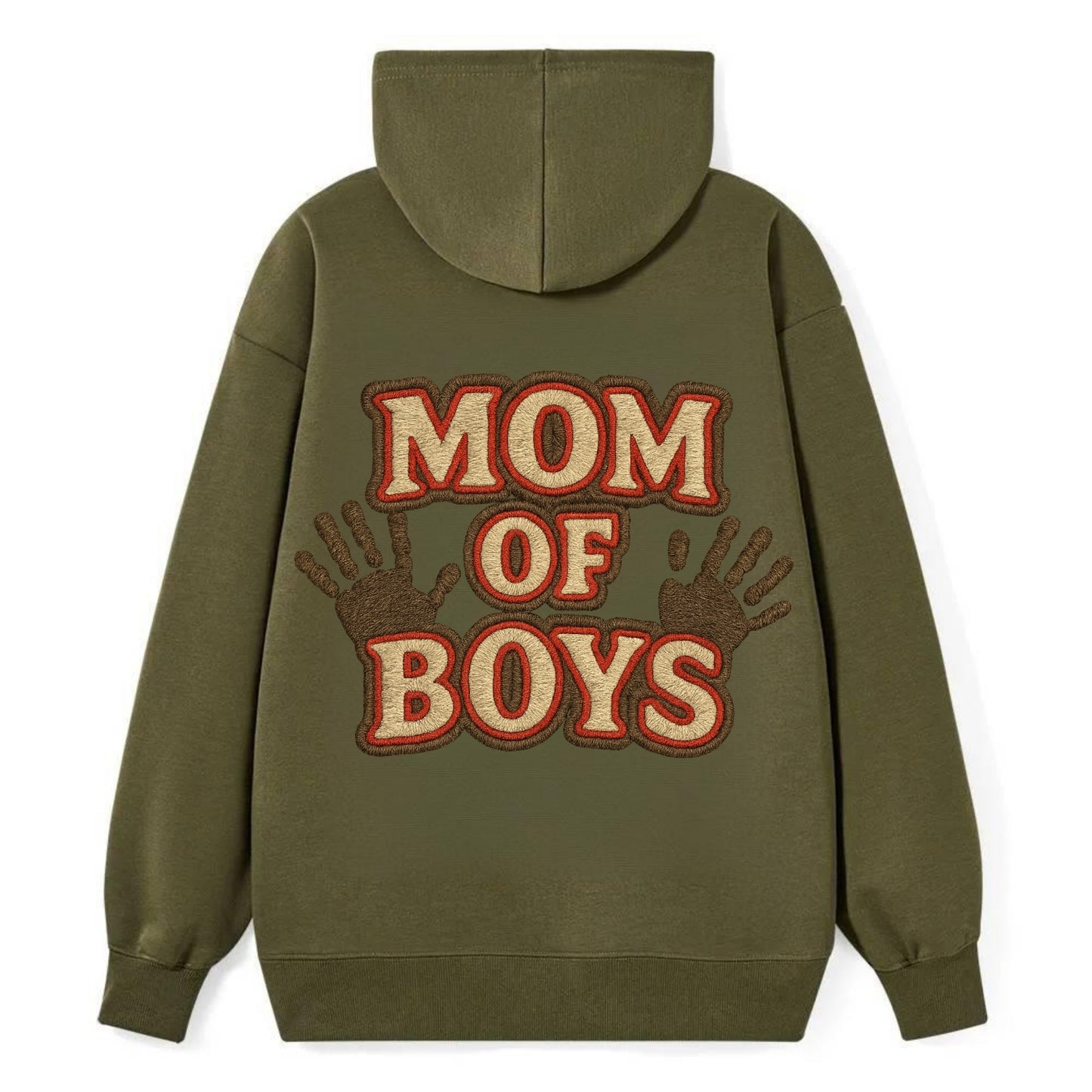 Mom Of Boys  - Classic Pullover Hoodie - ArmyGreen