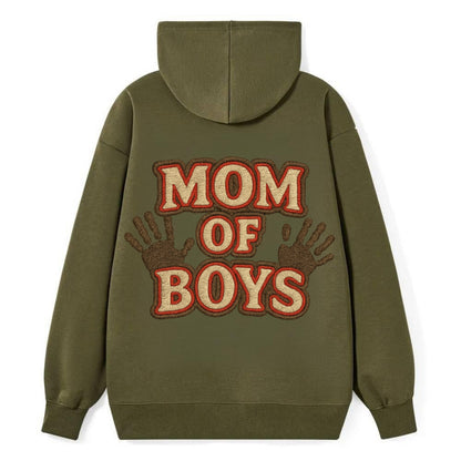 Mom Of Boys  - Classic Pullover Hoodie - ArmyGreen