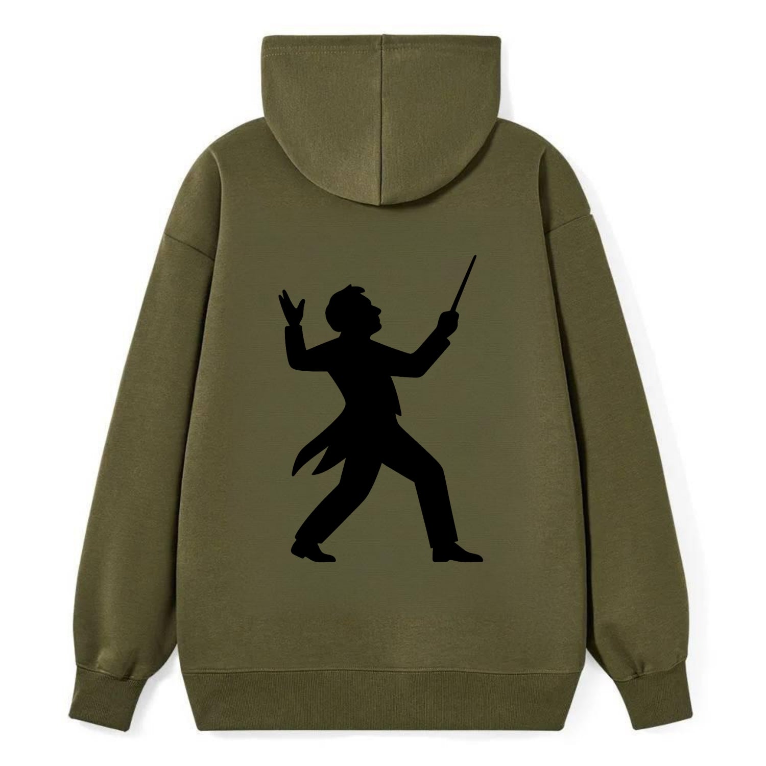 Conductor leading orchestra passionately - Classic Pullover Hoodie - ArmyGreen