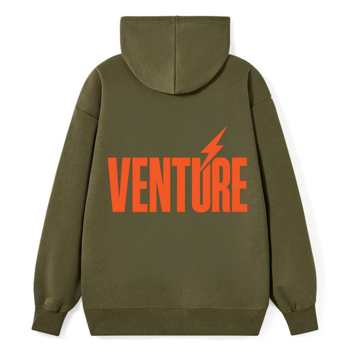 Bold typography design - "VENTURE" - taking risks, bold exploration - Classic Pullover Hoodie - ArmyGreen
