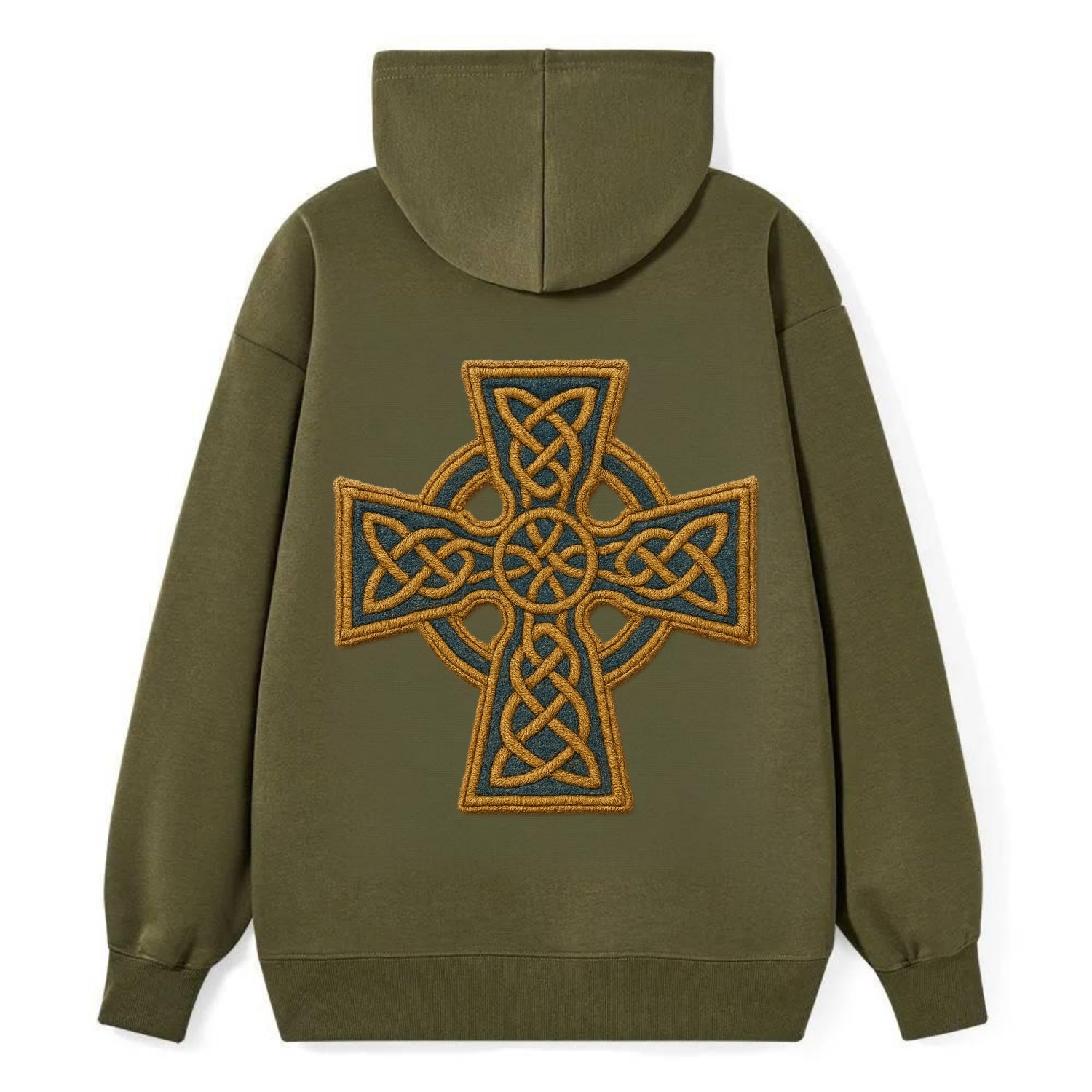 Book Of Kells Cross - Classic Pullover Hoodie - ArmyGreen
