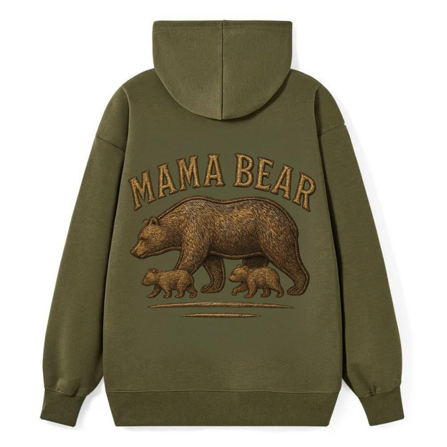 Mama Bear  - Classic Pullover Hoodie - ArmyGreen