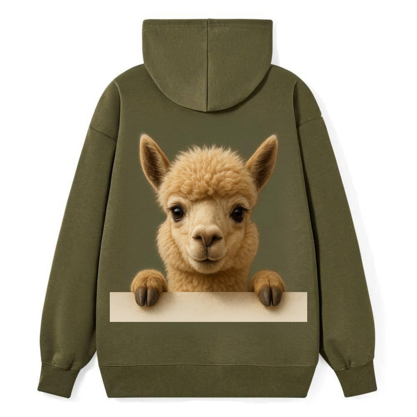 Alpaca  - Classic Pullover Hoodie - ArmyGreen