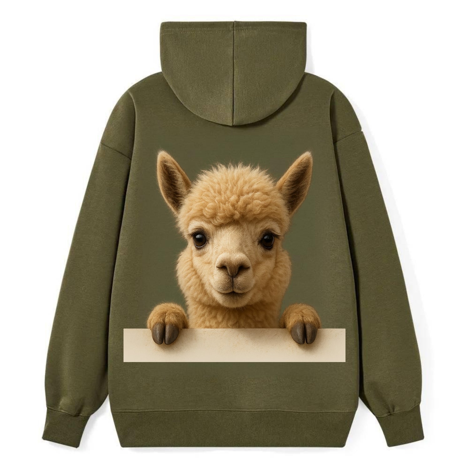 Alpaca  - Classic Pullover Hoodie - ArmyGreen